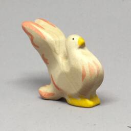 Toy Dove/Pigeon Wooden Colurful White Pink Standing Size 5, 5 X 5, 0 1, 5 cm - Bxhxs Approx. 14, 0 Gr - thumbnail 2