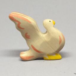 Toy Dove/Pigeon Wooden Colurful White Pink Standing Size 5, 5 X 5, 0 1, 5 cm - Bxhxs Approx. 14, 0 Gr - thumbnail 3