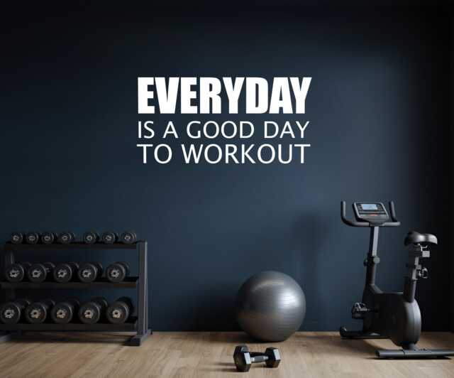 Everyday Is A Good Day To Workout Gym Wall Decal, Sticker For Gym, Motivation Sign, High School Sports Sign - image 1