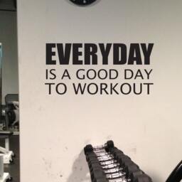 Everyday Is A Good Day To Workout Gym Wall Decal, Sticker For Gym, Motivation Sign, High School Sports Sign - thumbnail 3
