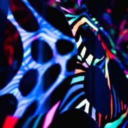 Uv Zebra Print Ceiling & Wall Canopy, Decor, Black Light Tapestry, Glow in The Dark Decorations, Event Planner, Trippy Hanging - thumbnail 2