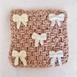 Baby Girl Comforter, Pink Lovey Blanket, Bow Security Blanket For Baby, Handmade Comfort Gift - thumbnail 2