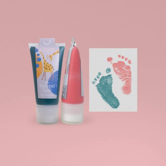 Tropical - Smaragd Beere - 2 Bio Babystempel Tube ?? 50Ml Choose Two Or Three Colors Beautiful Hand - & Footprints Baby Imprint Kit - image 1