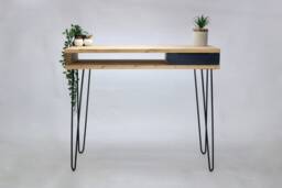 Console Or Hallway Table, Featuring Retro Hairpin Legs & A Small Drawer, Bespoke Sizes Colours Available As Well F&b