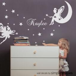Personalized Fairy Name Wall Decal - Nursery Decor - thumbnail 3