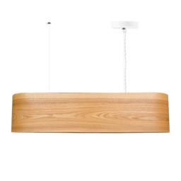 Heartwood Ash Veneer Pendant Lamp - Scandinavian Style Chandelier - thumbnail 3