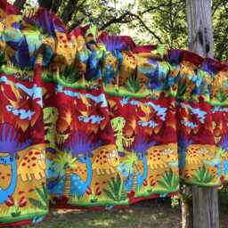 Dinosaur Valance Baby Dino T-Rex Pterodactyl Curtain Toddler Boys Room Custom Window Treatment Nursery Playroom Decor - thumbnail 3
