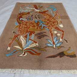 2'10x4'0 Ft Afghan Navy Brown Small Area Rug - Luxury Brand New Medallion Kazak Turkish Rug, Beautiful Living Room - thumbnail 2