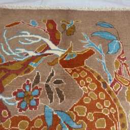 2'10x4'0 Ft Afghan Navy Brown Small Area Rug - Luxury Brand New Medallion Kazak Turkish Rug, Beautiful Living Room - thumbnail 3
