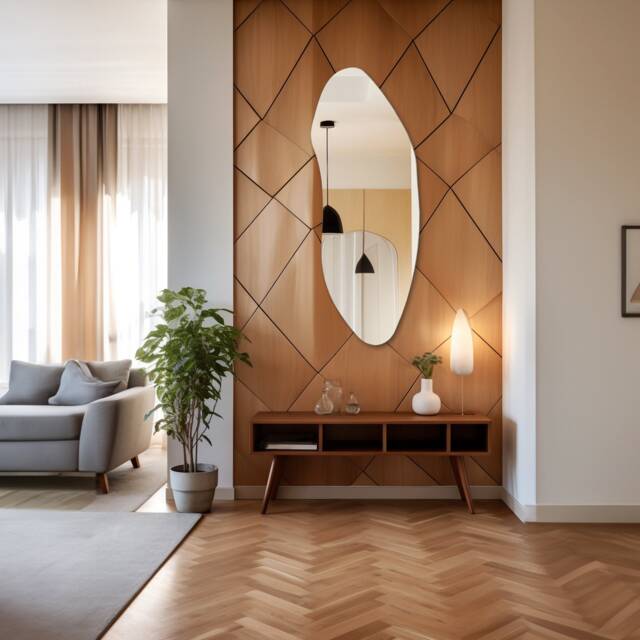 Modern Living Room Mirror, Irregular Wall Accessory, Mirror Home Decor, Housewarming Gifts, Gift For Friends, Gifts Wedding - image 1