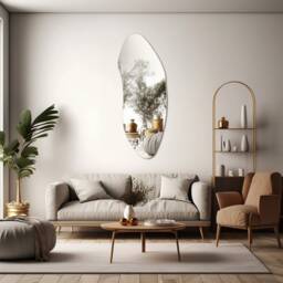 Modern Living Room Mirror, Irregular Wall Accessory, Mirror Home Decor, Housewarming Gifts, Gift For Friends, Gifts Wedding - thumbnail 2