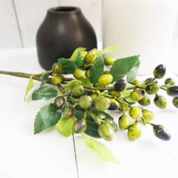 Life Like Berry, Rustic Green Christmas Decor, Wreath Filler, Artificial Red Table Centerpiece, Bouquet Filler - thumbnail 2