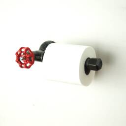 Toilet Paper Dispenser Model 1 - Industrial Style Steering Wheel Made Of Plumbing Fittings