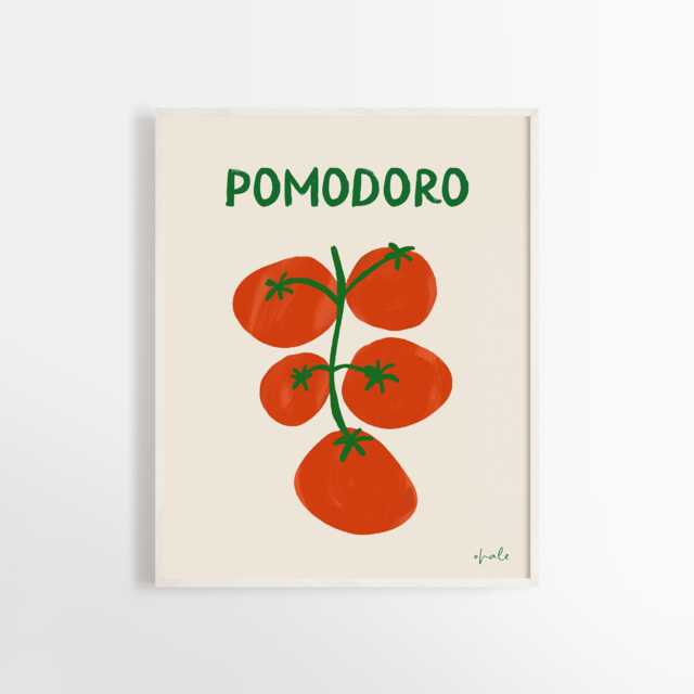 Pomodoro Art Print Italian Tomato Kitchen Illustration - image 1