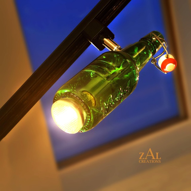 Track Light Green Glass Beer Bottle Swing-Top Cap - image 1