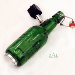 Track Light Green Glass Beer Bottle Swing-Top Cap - thumbnail 2