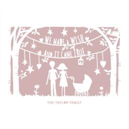 Personalised Wishes Art Print, Family Silhouette, Nursery Decor - thumbnail 3