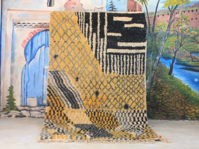 Colorful Moroccan Rug, Custom Fabulous Boujad Azilal Abstract Multicolored Carpet, Handmade Bohemian Rug - image 1
