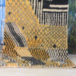 Colorful Moroccan Rug, Custom Fabulous Boujad Azilal Abstract Multicolored Carpet, Handmade Bohemian Rug - thumbnail 3