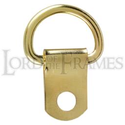 Classic Single D Rings Nickel Brass Bronze No Screws Picture Framing Frame Mirror Hanging Drings - thumbnail 3