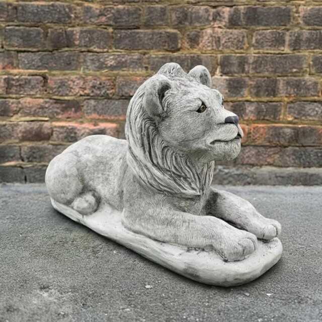 Stone Lion Statue Concrete Guardian Sculpture Cement Animal Decoration Lion Lover Gift Handmade Wildlife Figurine Yard Art - image 1