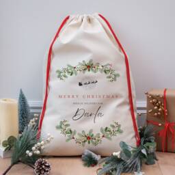 Personalised Santa Sack Large Christmas Gift Bag Stocking Personalized Custom Stockings - thumbnail 1