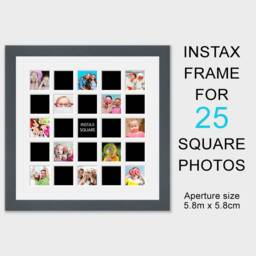 Instax Square Photo Frame - 25-Aperture Grey Collage - thumbnail 2