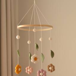 Daisy Nursery Mobile/Flower Baby Mobile/Daisy Mobile For Nursery/Floral Theme/Baby Girl Mobile/Felt Flower - thumbnail 3