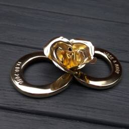 Bronze 8 Anniversary Gift, Gift For Her, Bronze Number 8, Rose, Year Gifts, Sculpture - thumbnail 3