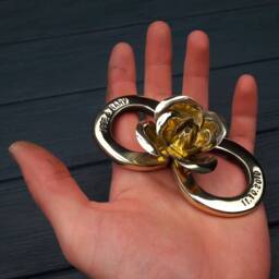 Bronze 8 Anniversary Gift, Gift For Her, Bronze Number 8, Rose, Year Gifts, Sculpture - thumbnail 2