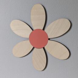 Wooden Flower Wall Art - Daisy Colourful Rainbow Colour Boho Nursery Decor - thumbnail 3
