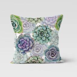 Lavender Plant Cushion Cover-Purple Pillow Case-Lilac Case-Aloe Vera Cover-Gift For Her Cushion-Handmade Material - thumbnail 3