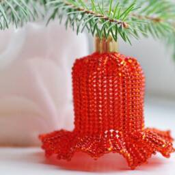 Beaded Bell For Christmas Tree, Exclusive Gift Christmas, New Year's Decorations Toy, Xmas Small Gifts Kids, Winter Holiday Decor - thumbnail 3