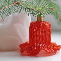 Beaded Bell For Christmas Tree, Exclusive Gift Christmas, New Year's Decorations Toy, Xmas Small Gifts Kids, Winter Holiday Decor - thumbnail 2