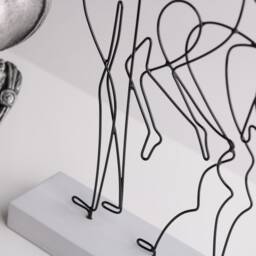 Handmade Don Quixote Wire Sculpture Unique Home Office Decor - thumbnail 4