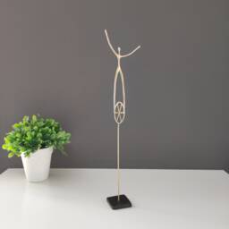 "Handmade Bronze Sculpture ""Grateful" - thumbnail 1