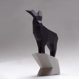 Ibex Diy Papercraft Kit By Paperwolf, Cut & Perforated Set, Paper Animals, Geometric Style, Polygonart, Lowpoly Interior Design - thumbnail 2