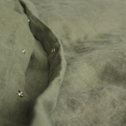 Green Duvet Cover Of Softened 100% European Flax Linen, Custom Orders, Duvet Cover Queen, King, Full, Single, Twin, Double Size, Snap Button - thumbnail 2