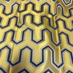 Luxury Gold Striped Curtains Custom Fabric Panel Drape - thumbnail 2