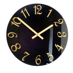 Gloss Black Or White Gold French Numbers Wall Clock - thumbnail 1