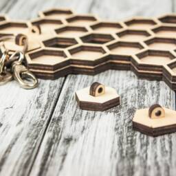Honeycomb Key Holder, Key Holder For Wall, Key Wooden, Key Hook Rack, Key Rack - thumbnail 3