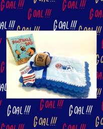 Little Champ Football With Dad Crochet Baby Blanket Plush & Book Set