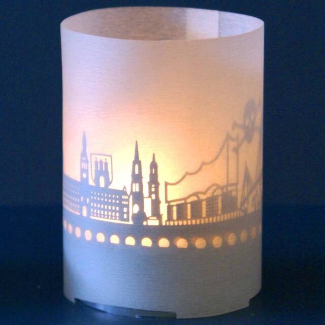 Hamburg Skyline Candle - Shadow Play Souvenir Gift - image 1