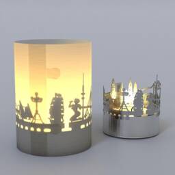 Hamburg Skyline Candle - Shadow Play Souvenir Gift - thumbnail 4