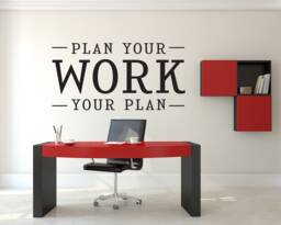 "Vinyl Wall Decal - ""Plan Your Work Plan" - thumbnail 1