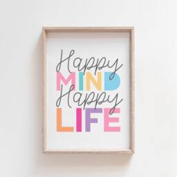Set Of 3 Sister Prints, Positive Affirmation Print, Girls Bedroom Decor, Motivational Inspirational Wall Art, Playroom Prints Rainbow - thumbnail 2