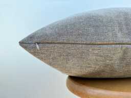 Beige Linen Pillow Cover Modern Textured Neutral Cushion - All Duties Paid Usa - thumbnail 1
