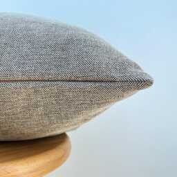 Beige Linen Pillow Cover Modern Textured Neutral Cushion - All Duties Paid Usa - thumbnail 4