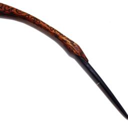 Bellatrix's First Wand, Fully Hand-Carved Walnut Wood, No Resin - thumbnail 4