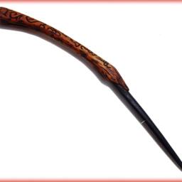 Bellatrix's First Wand, Fully Hand-Carved Walnut Wood, No Resin - thumbnail 2